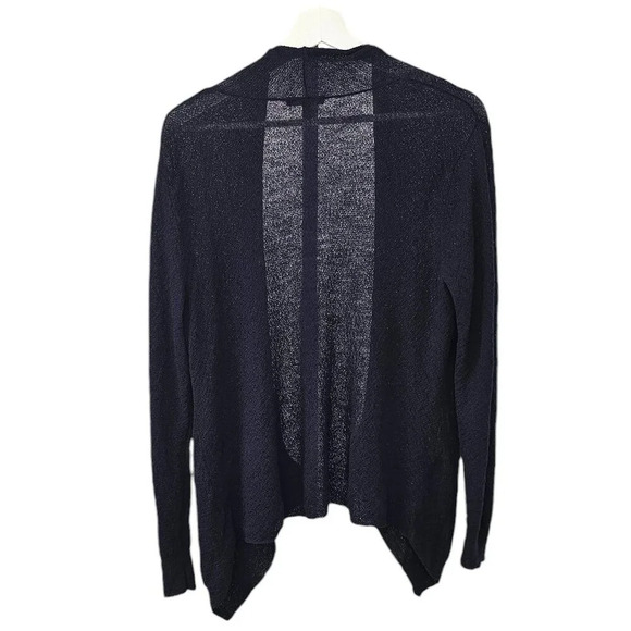 Eileen Fisher Womens 100% Wool Textured High Low Long Sleeve Open Front Size MP - Picture 6 of 8